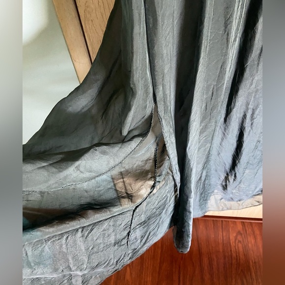 SCANDAL Italy Long Kaftan Silk Blend Dress Sequin Accents Read - Picture 5 of 14